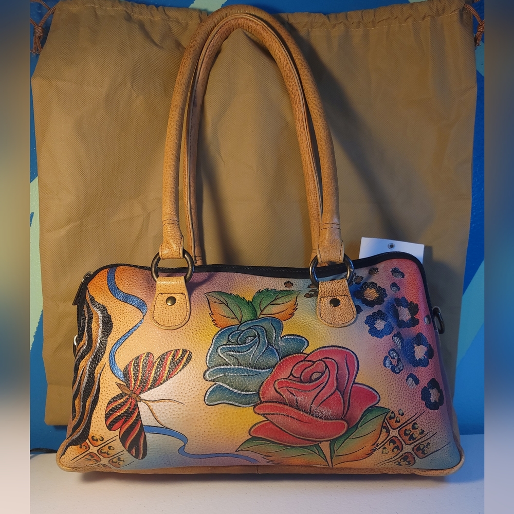 Rose Safari Anna by Anuschka Satchel Handbag